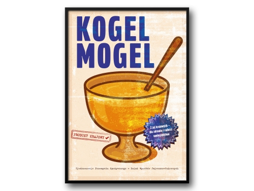 Kogel Mogel – Plakat PRL / Retro Ilustracja Kultowego Deseru Domowego
