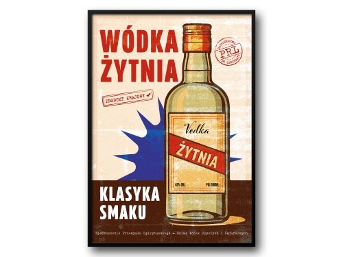 Wódka Żytnia – Plakat PRL / Retro Ilustracja Kultowego Trunku