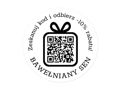 Naklejki Promocyjne z Kodem QR, na białej lub przezroczystej folii