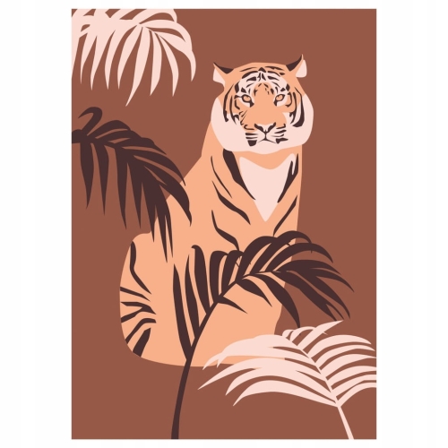 Plakat Tropiki rośliny natura kwiat kobieta
