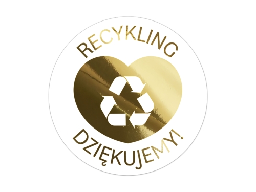 Złocone naklejki Eco, Zero Waste Nr 5