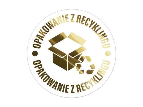 Złocone naklejki Eco, Zero Waste Nr 6