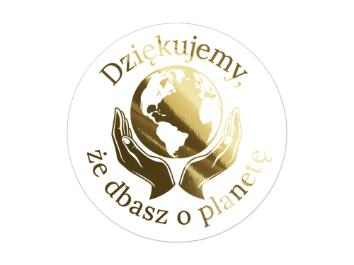 Złocone naklejki Eco, Zero Waste Nr 8