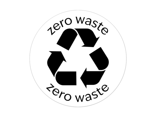Naklejki Eco, Zero Waste na białej lub przezroczystej folii Nr 1