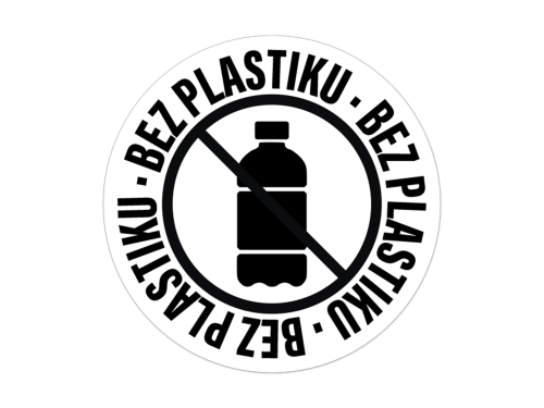 Naklejki Eco, Zero Waste na białej lub przezroczystej folii Nr 2