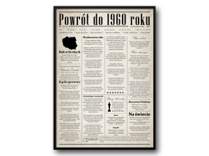 Plakat z rokiem urodzenia – personalizowane kalendarium z wybranego roku