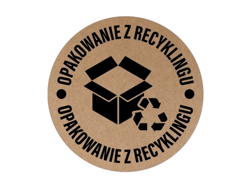Naklejki Eco, Zero Waste na papierze Kraft Nr 6