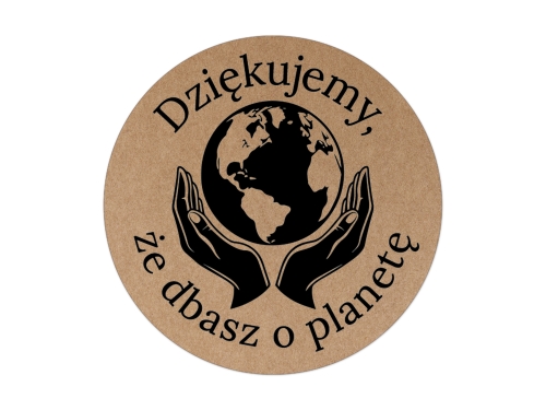 Naklejki Eco, Zero Waste na papierze Kraft Nr 8