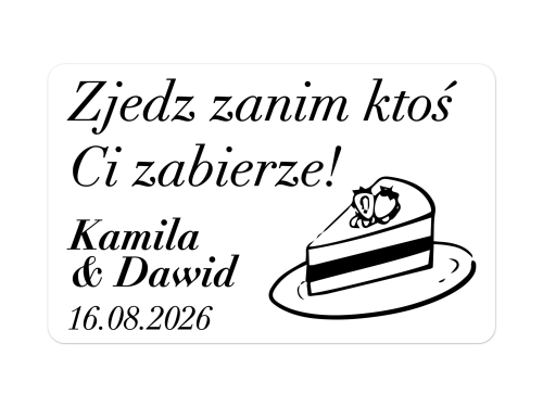 Personalizowane etykiety na słodkie podziękowania