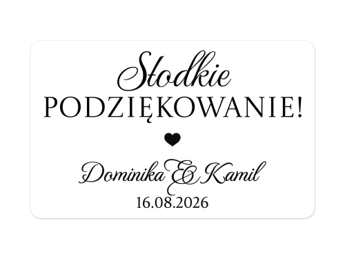 Etykiety na pudełka dla gości weselnych