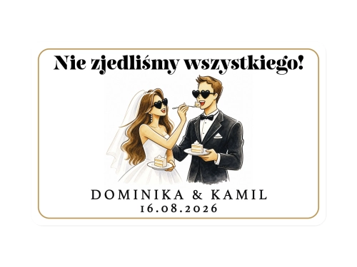 Kolorowe etykiety na pudełka z ciastem i słodkościami