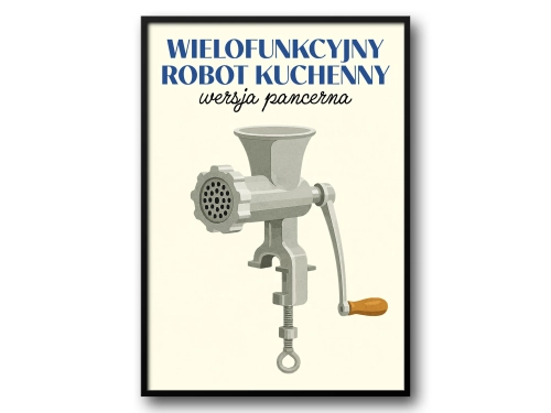 Plakat Maszynka do mięsa retro wielofunkcyjny robot kuchenny