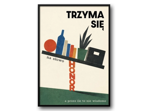 Plakat retro Trzyma się na słowo