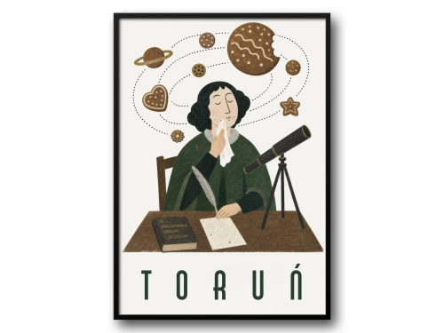 Plakat Toruń, Kopernik i piernikowe planety