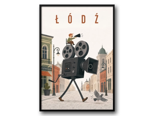 Plakat Łódź, filmowa ulica Piotrkowska
