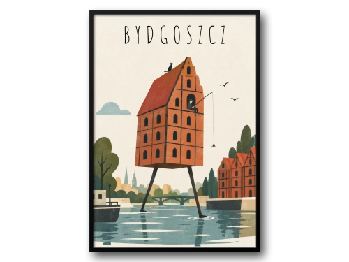 Plakat Bydgoszcz, Spichrze nad Brdą na spacerze