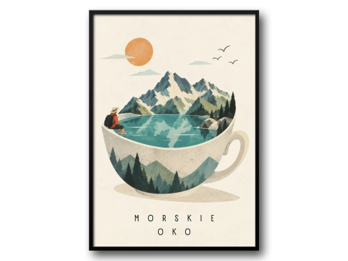 Plakat Morskie Oko, Tatry w filiżance