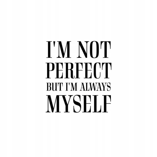 Plakat I'm not perfect typograficzny