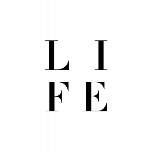Plakat LIFE typograficzny