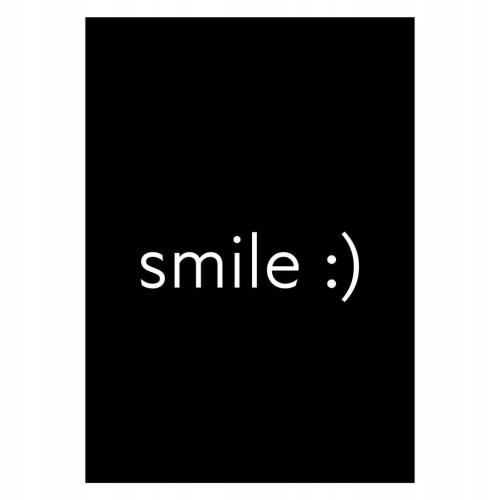 Plakat smile typograficzny