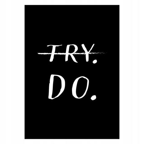 Plakat Try Do typograficzny