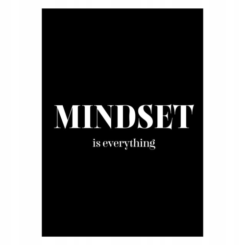 Plakat Mindset is everything typograficzny