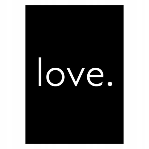 Plakat Love typograficzny