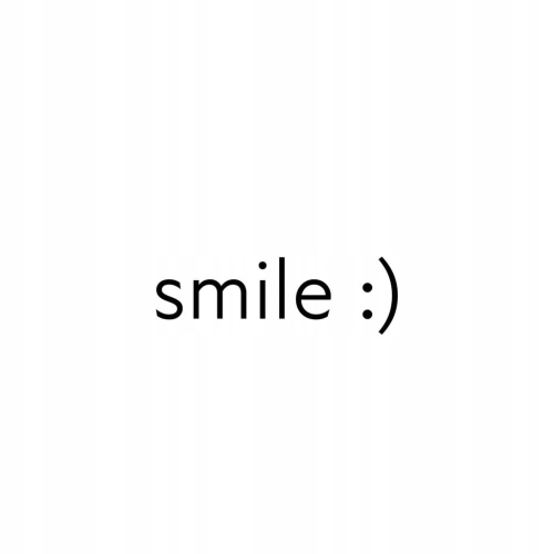 Plakat smile typograficzny