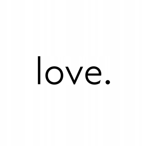 Plakat Love typograficzny