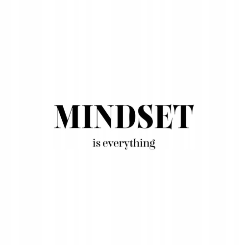 Plakat Mindset is everything typograficzny