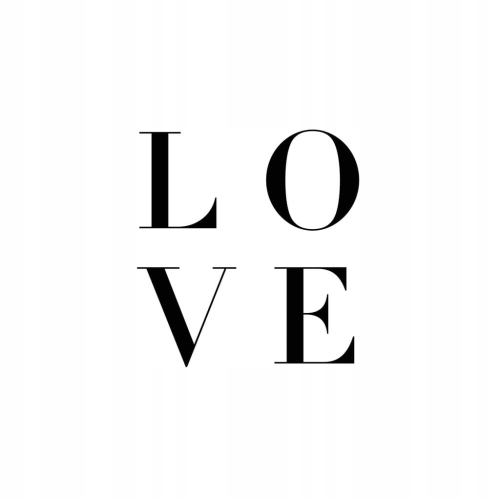 Plakat LOVE typograficzny