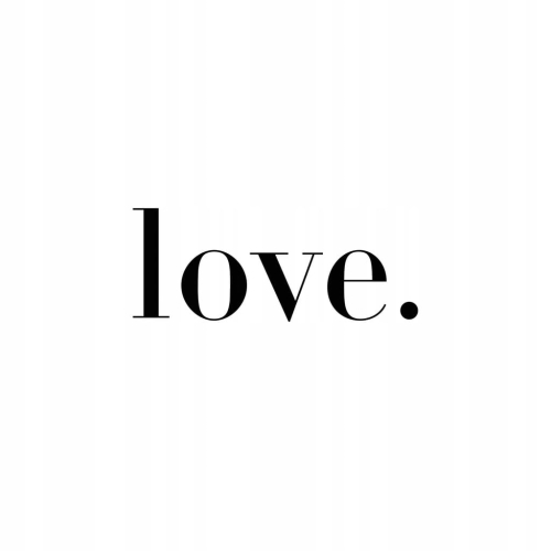 Plakat Love typograficzny