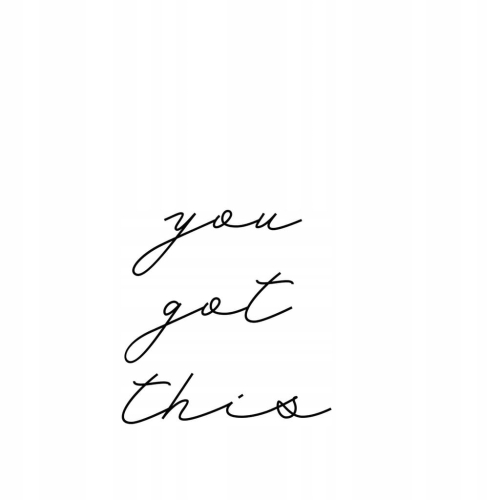 Plakat You got this typograficzny