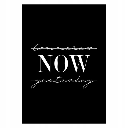 Plakat Yesterday now tomorrow typo