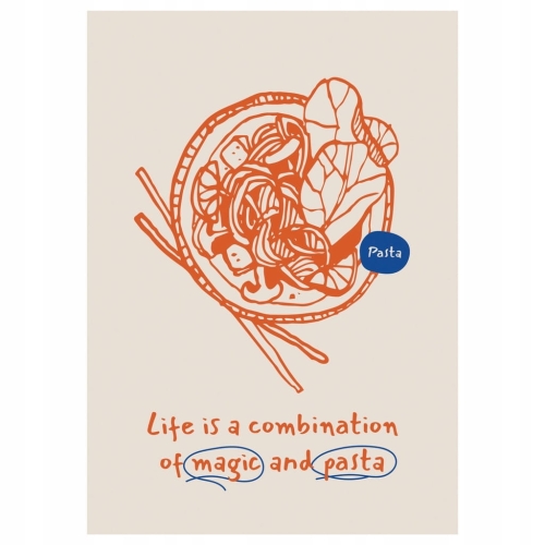 Plakat do kuchni, jedzenie napoje zabawny