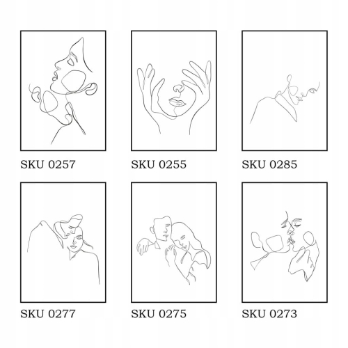 Plakat Line Art Ludzie różne do wyboru
