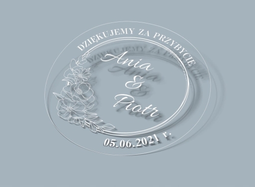 Naklejki ślubne Dziękujemy za przybycie