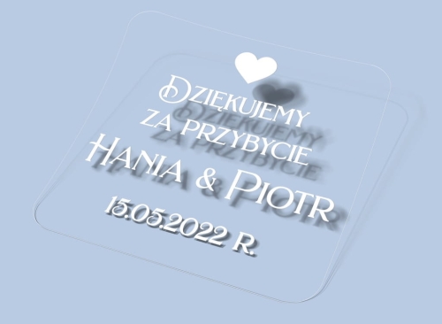 Naklejki ślubne Dziękujemy ślub wesele