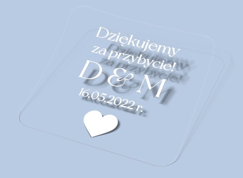 Naklejki ślubne Dziękujemy ślub wesele