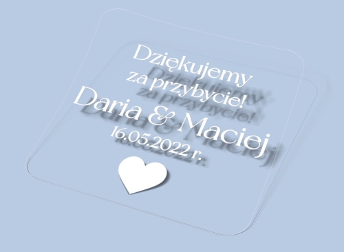 Naklejki ślubne Dziękujemy ślub wesele