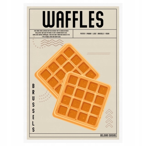 Plakat Kuchenny Waffles Do Kuchni