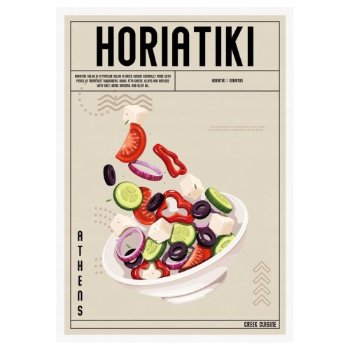 Plakat Kuchenny Horiatiki Do Kuchni