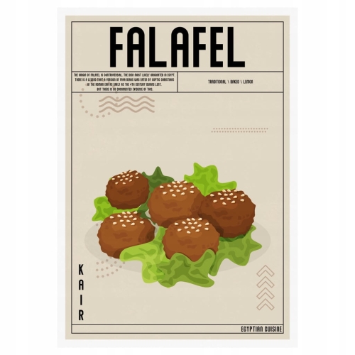 Plakat Kuchenny Falafel Do Kuchni