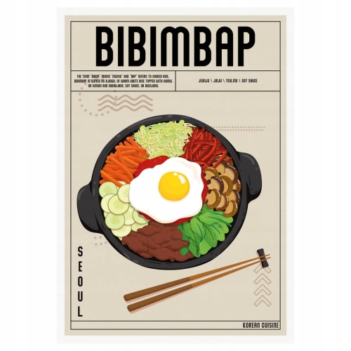 Plakat Kuchenny Bibimbap Do Kuchni