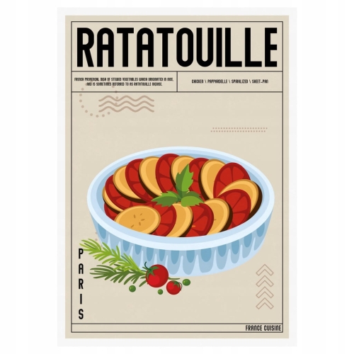Plakat Kuchenny Ratatouille Do Kuchni
