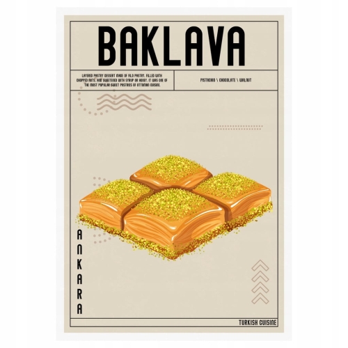 Plakat Kuchenny Baklava Do Kuchni