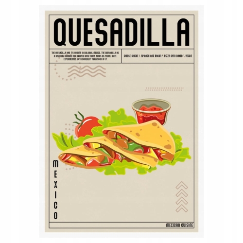 Plakat Kuchenny Quesadilla Do Kuchni