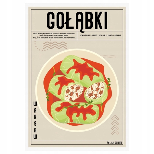 Plakat Kuchenny Gołąbki Do Kuchni