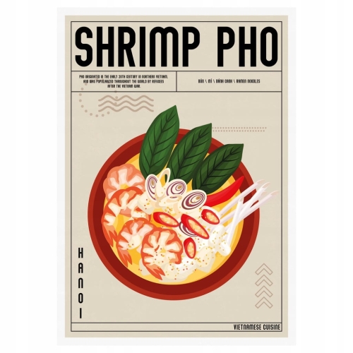 Plakat Kuchenny Shrimp Pho Do Kuchni