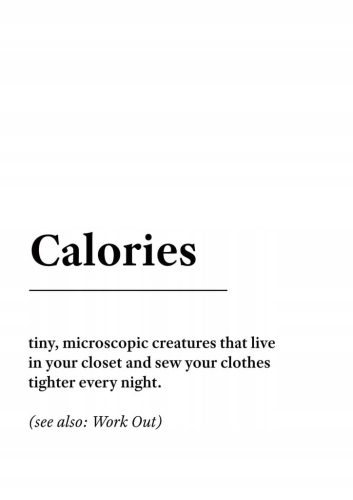 Plakat słownik miejski slang Calories